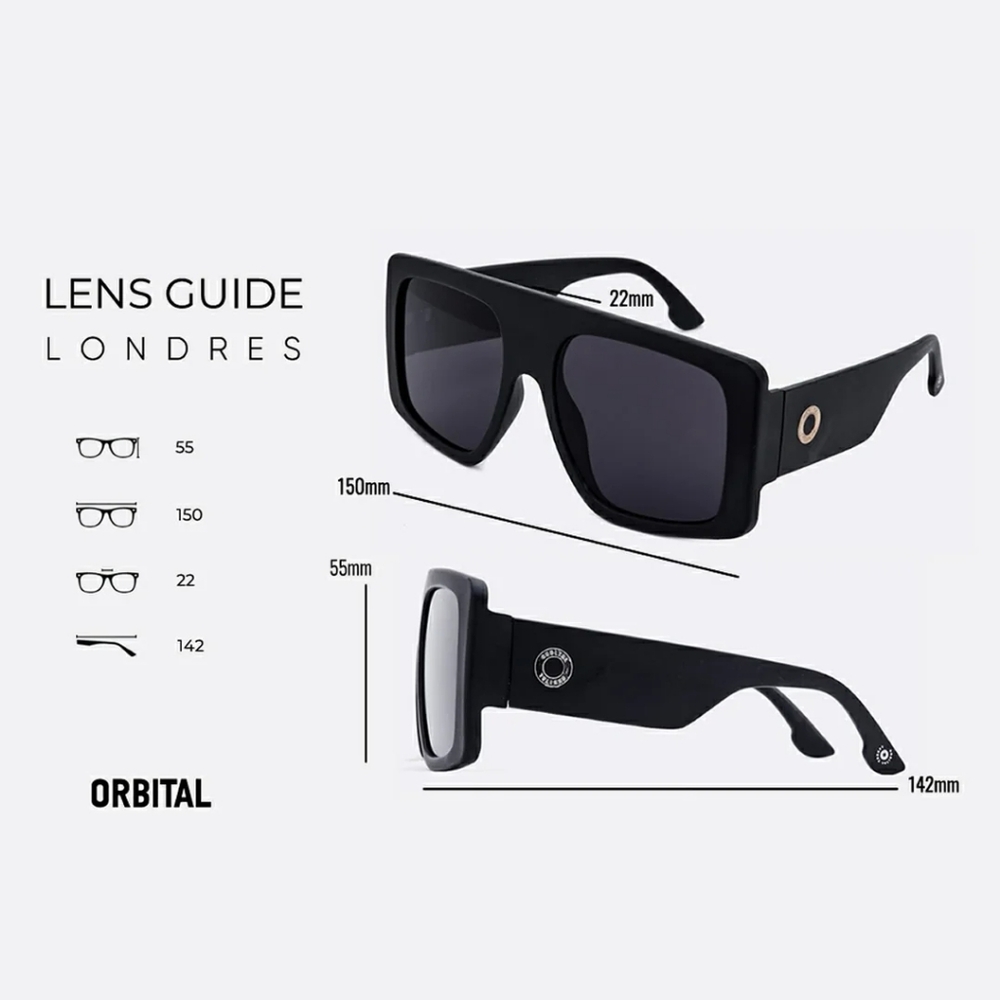 Orbital Londres sunglasses shiny black/ gray unisex - Picture 4 of 16